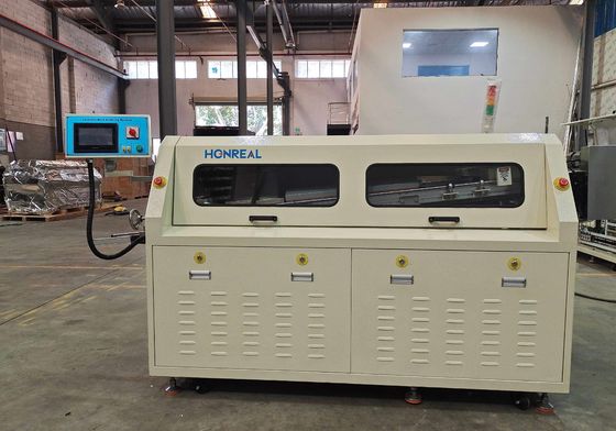 380V 60Hz SMT वेव सोल्डरिंग मशीन लीड फ्री, पीएलसी टचस्क्रीन नियंत्रण के साथ