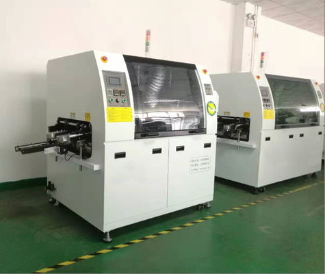 उच्च क्षमता 120KG मिनी SMT वेव सोल्डरिंग मशीन स्वचालित डिप सोल्डरिंग के लिए L2100*1050×H1450mm अधिकतम PCB चौड़ाई 200mm